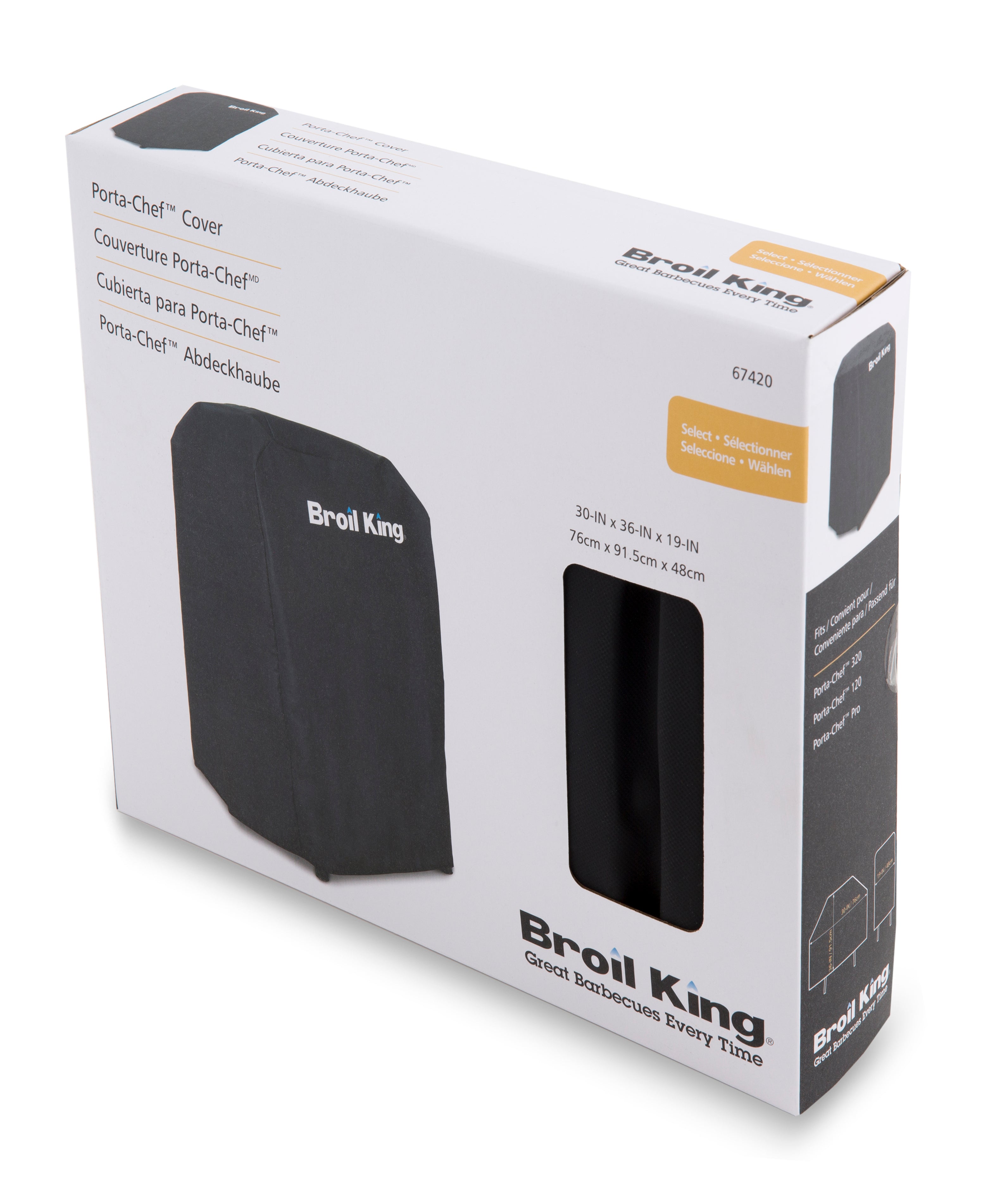 Broil King Grill Abdeckhaube Select für GEM 300er Serie, PORTA CHEF 320 (abgeklappte Seitenablagen)1