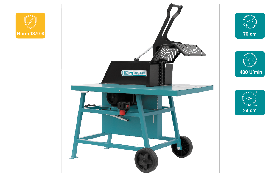 HMG Rolltischkreissäge E-Motor RS 7-8 42 Zähne