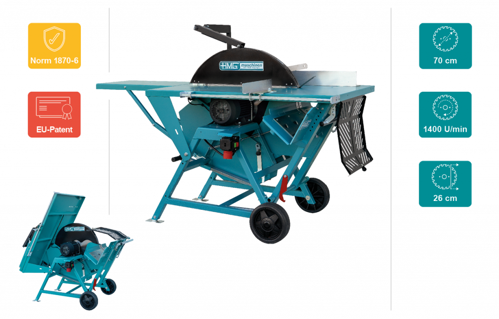 HMG Wipp-Tischkreissäge E-Motor WTS 7