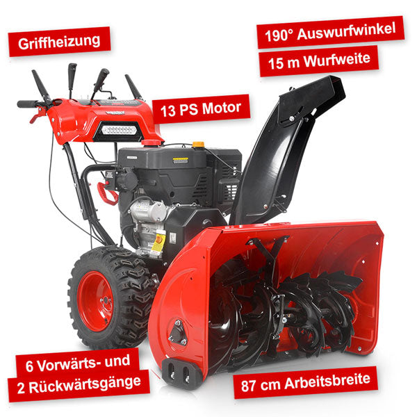 Hecht 9334 SQ Benzin Schneefräse