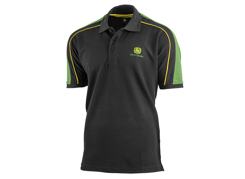 John Deere Damen Poloshirt schwarz