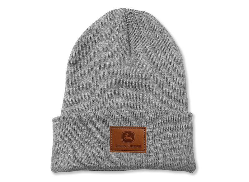 John Deere Strickmütze Grau