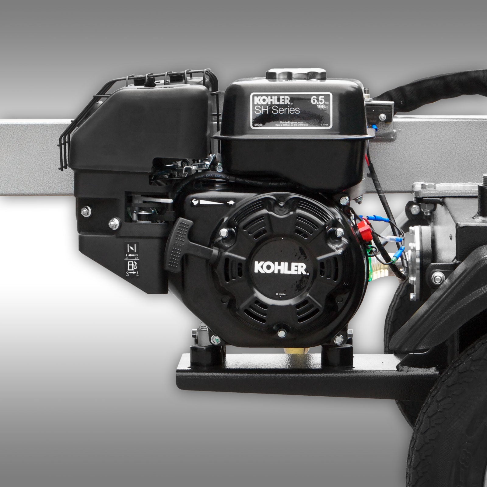 Holzspalter Jansen HS-22A62-V2, 22 t, 65 cm, Benzinmotor, stehend