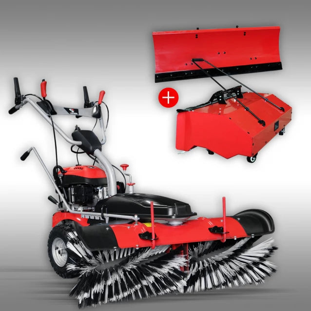 Kehrmaschine Jansen MKB-500 E inkl. Schneeschild+Behälter+E-Starter