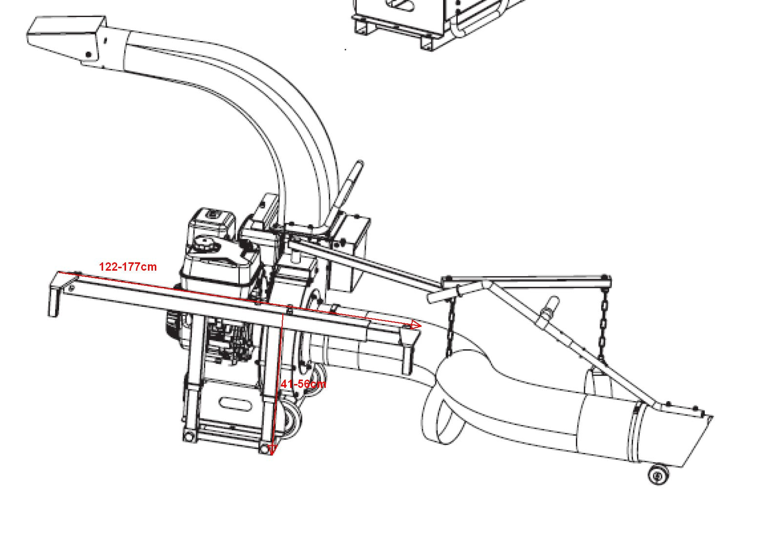 Laubverladegebläse Jansen LG-1300, Laubsauger, Laubbläser, Anbaurahmen