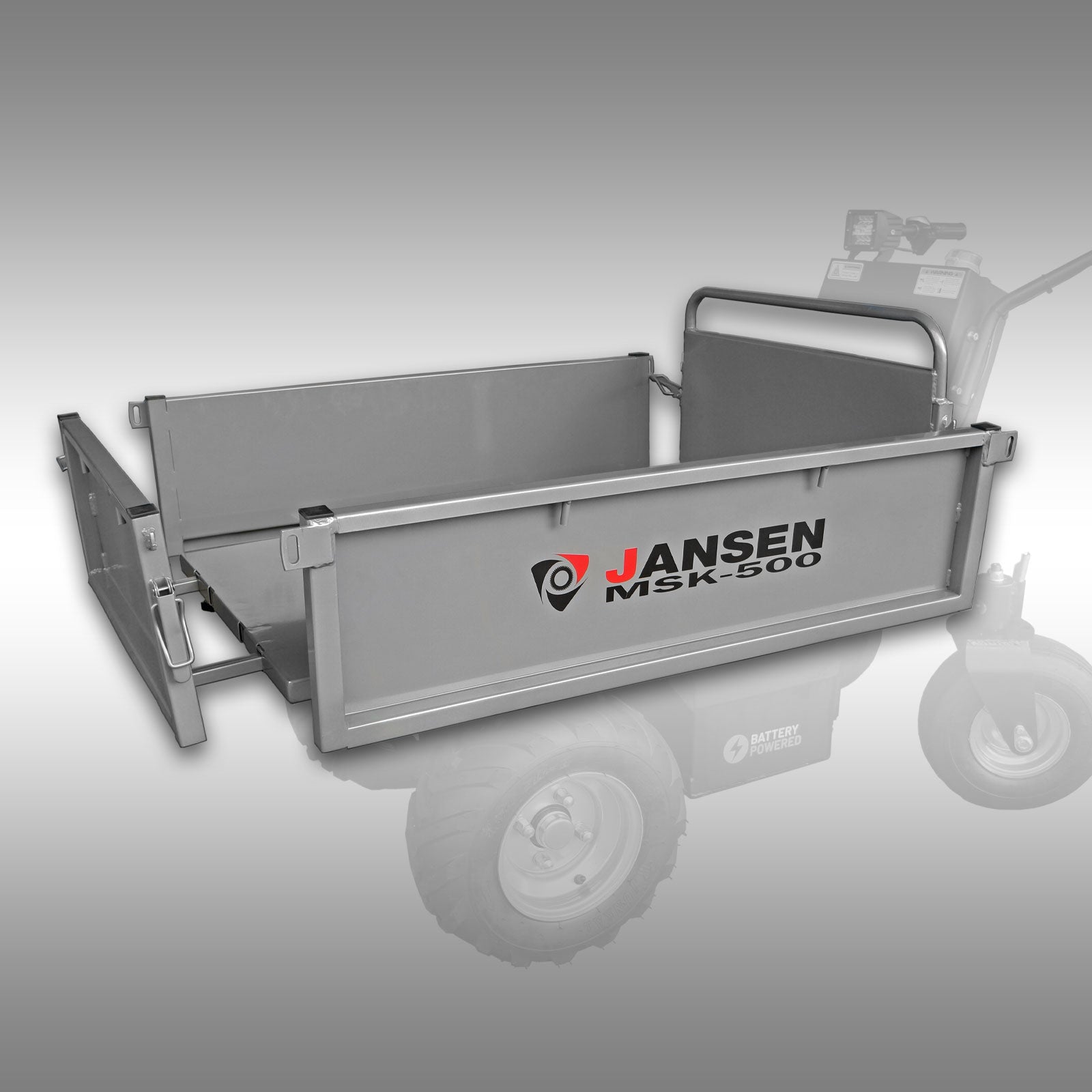 Flachmulde für Elektrodumper Jansen MSK-500, Schubkarre