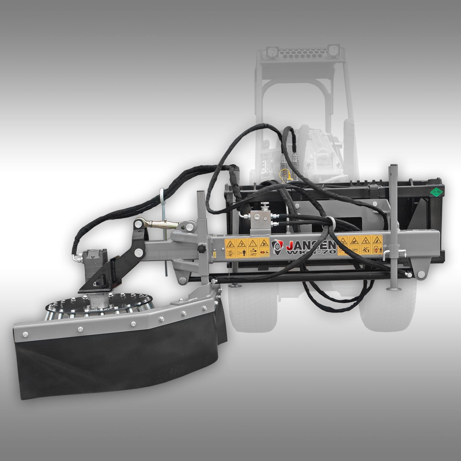 Wildkrautbürste Jansen WKB-70, Wildkrautbesen, Unkrautbürste, hydraulisch