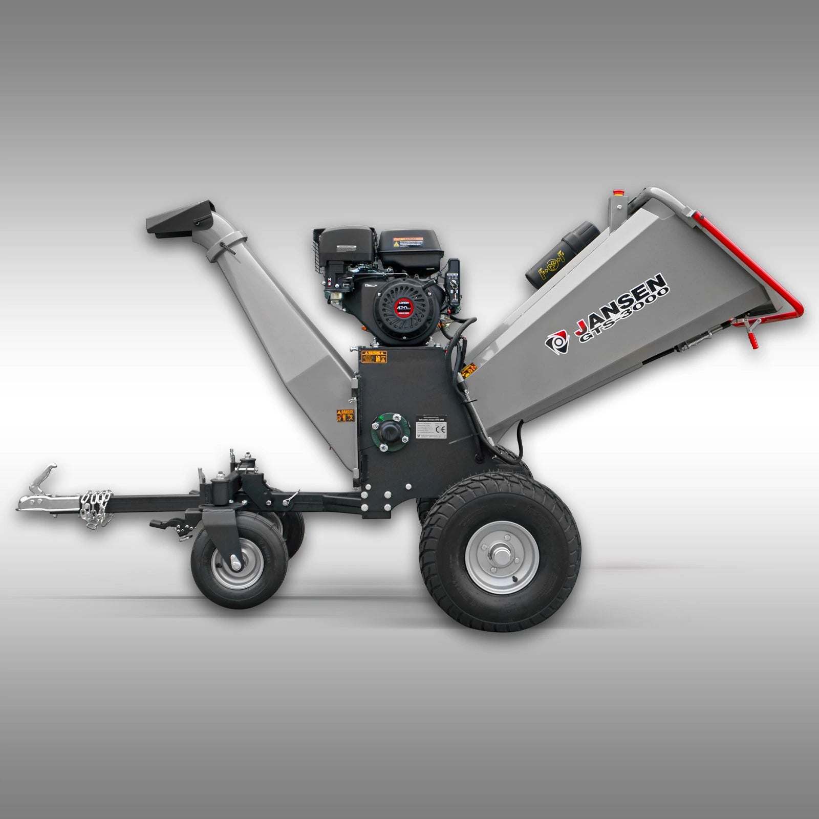 Jansen Schredder GTS-3000, Gartenschredder, Gartenhäcksler, 15 PS
