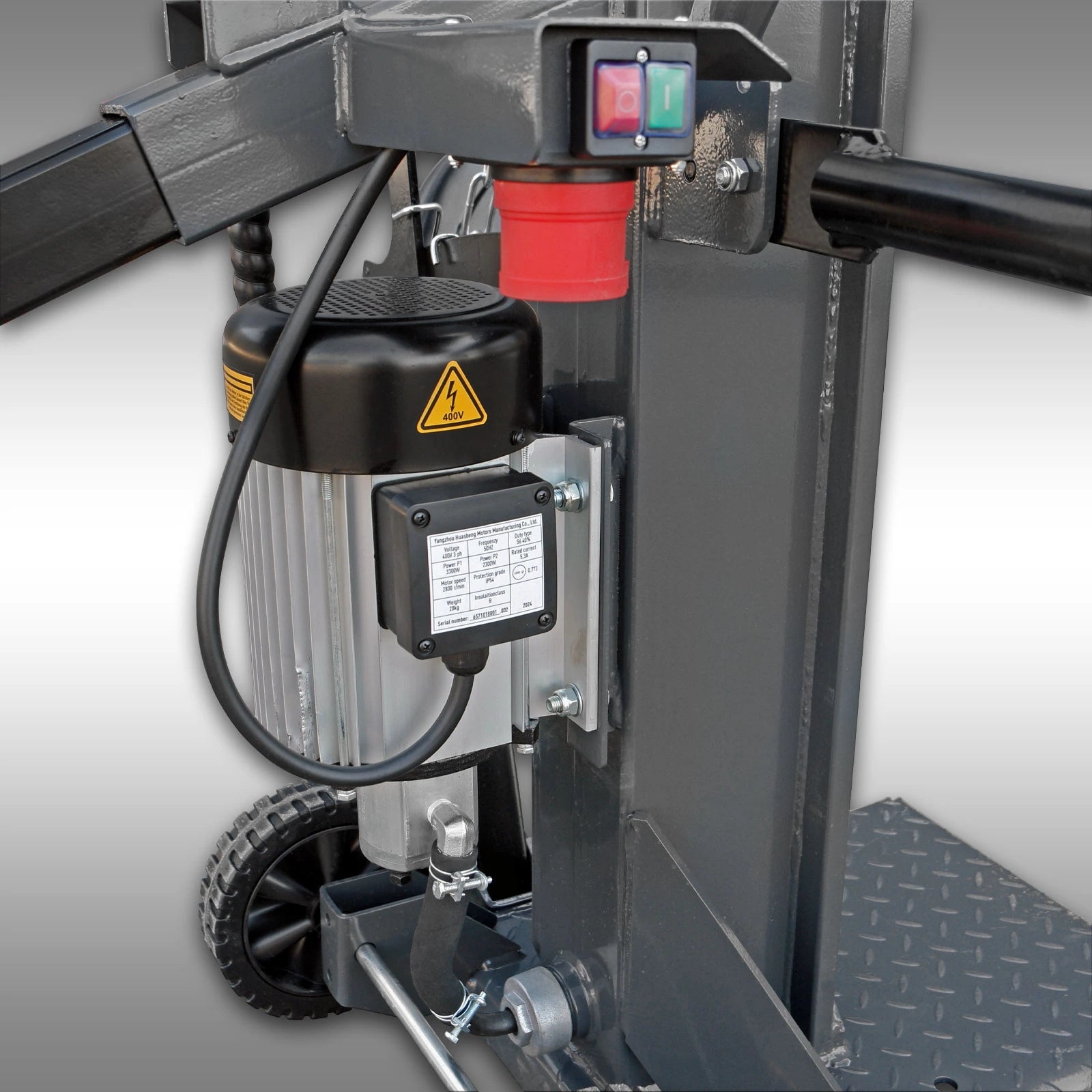 Jansen Holzspalter TS-12E, 12 t mit Stammheber, Elektromotor 5 kW