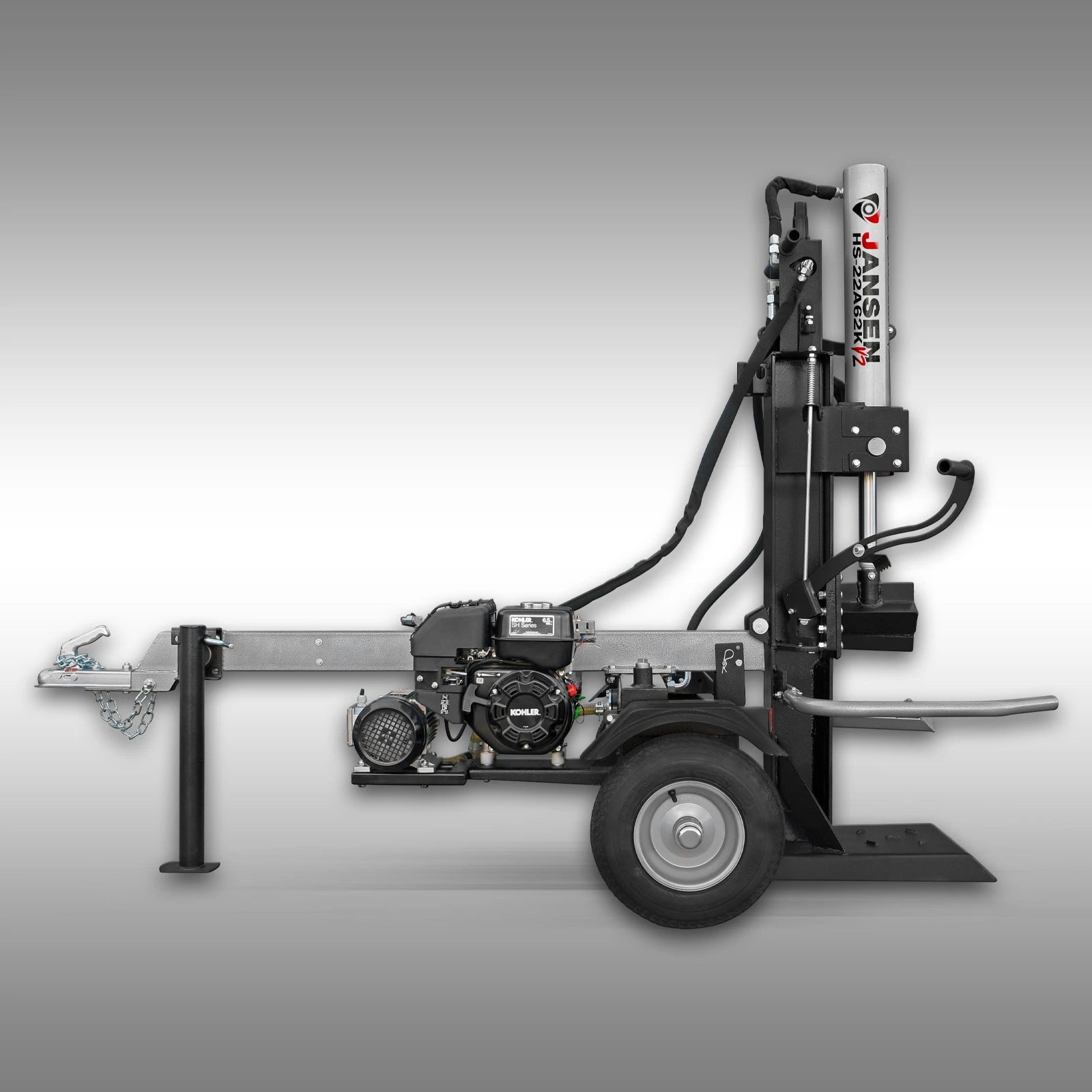 Jansen Holzspalter HS-22A62K-V2, KOMBI, Benzin+Elektro, 22 t, stehend