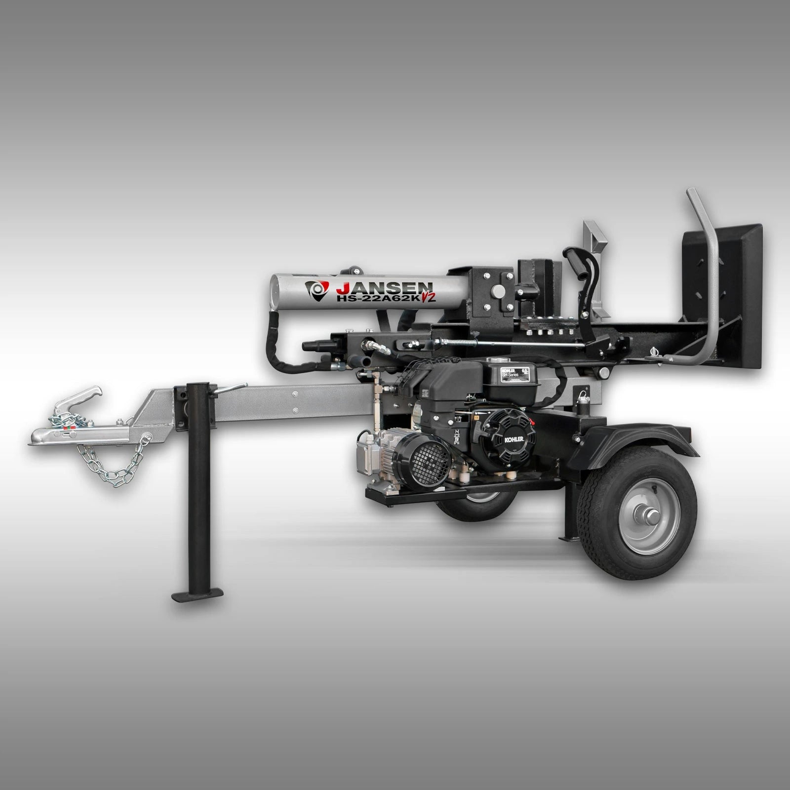 Jansen Holzspalter HS-22A62K-V2, KOMBI, Benzin+Elektro, 22 t, stehend