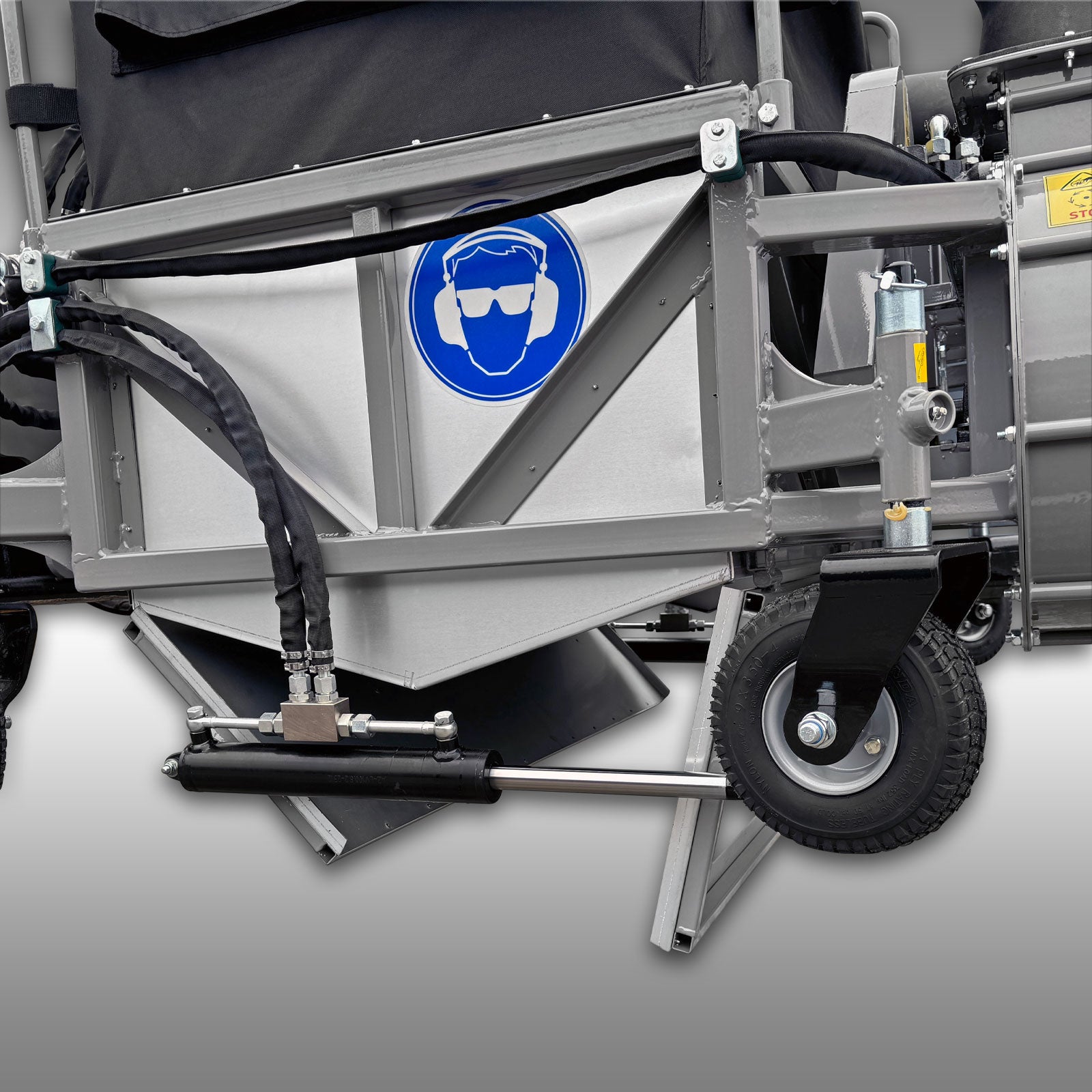 Laubsauger Jansen LS-8500H, hydraulisch, Euroaufnahme, Frontlader, 1,5m