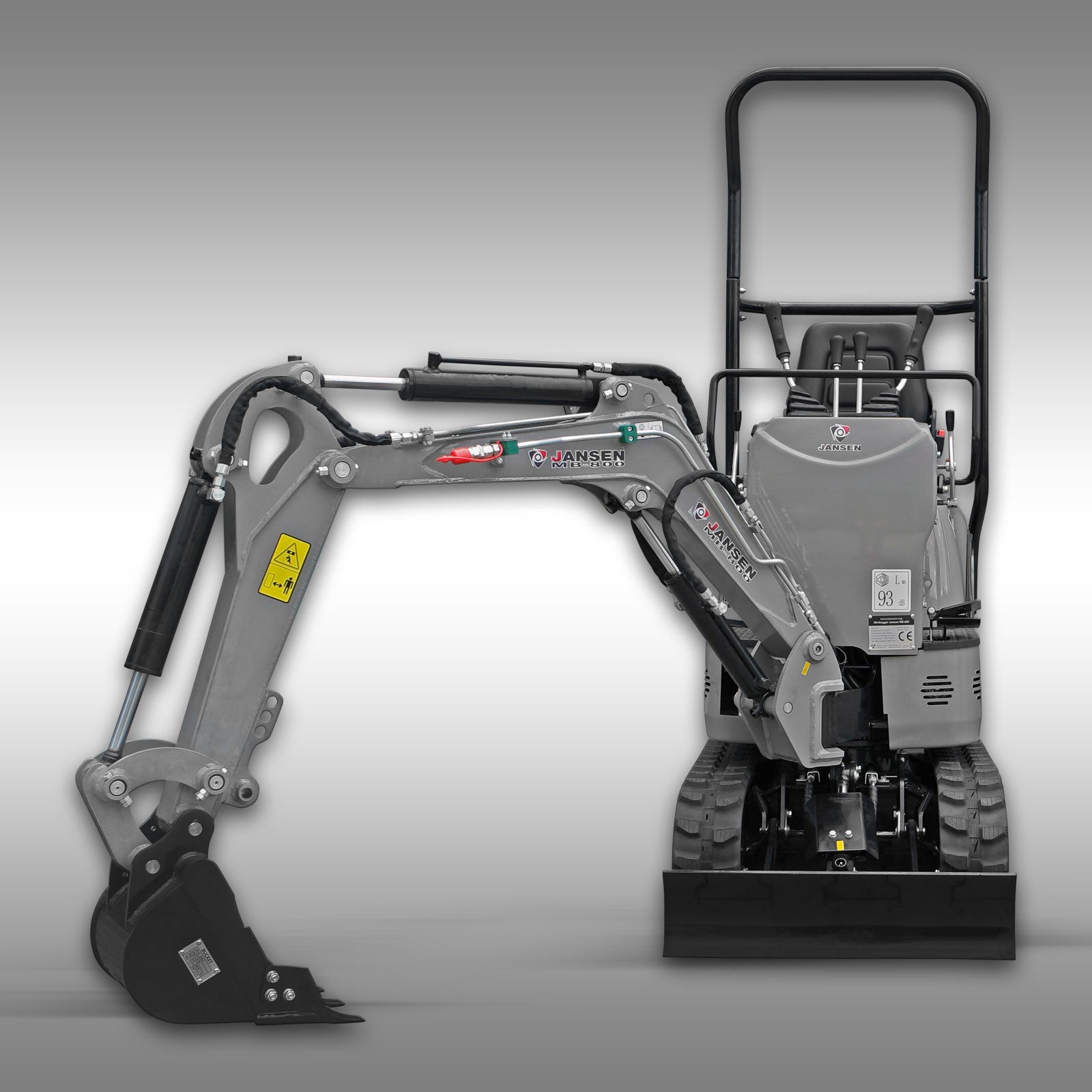 Minibagger Jansen MB-800, Kompaktbagger, Benzin, Komplett-Set