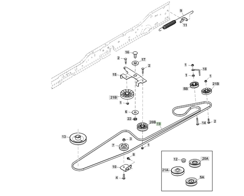 John Deere Keilriemen M168049 Ersatzteil