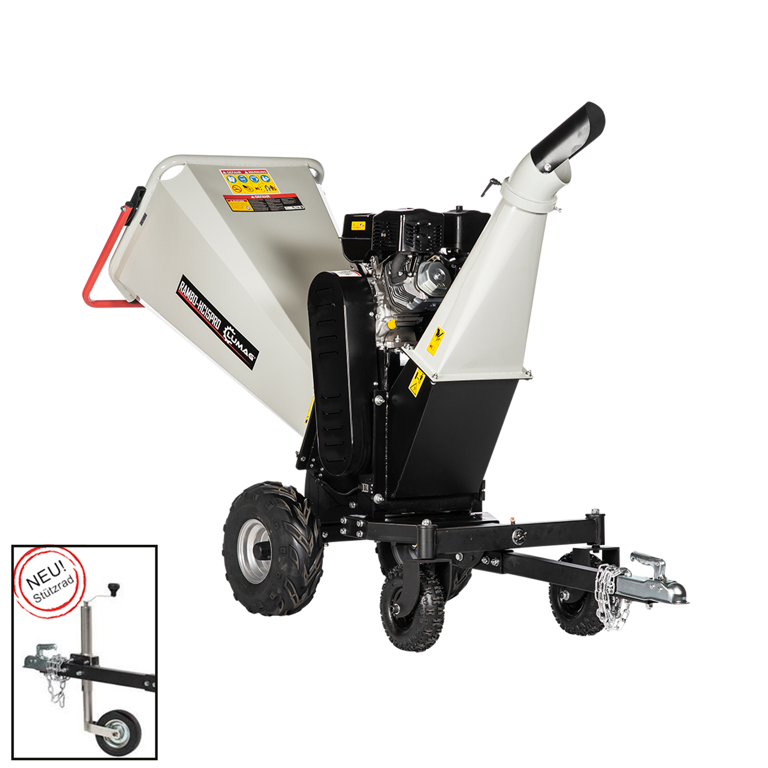 Lumag Benzin Trommelhäcksler RAMBO-HC15PRO (Pendelachse)