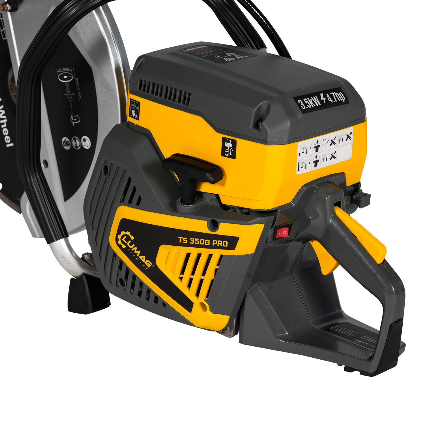 Lumag Handgeführter Benzin-Trennschneider TS 350G-PRO