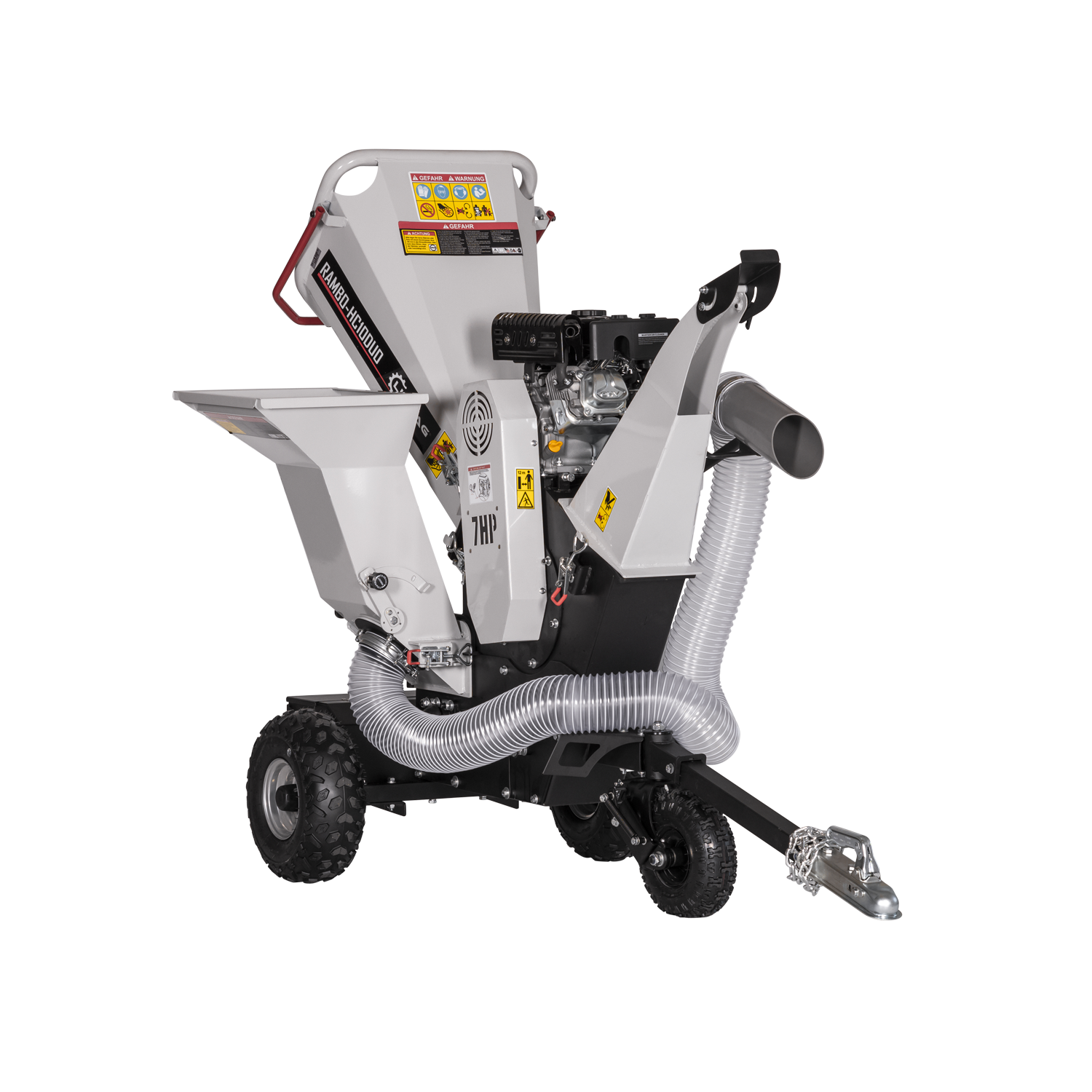 Lumag Benzin-Kombi-Häcksler RAMBO HC10 DUO mit Saugschlauch