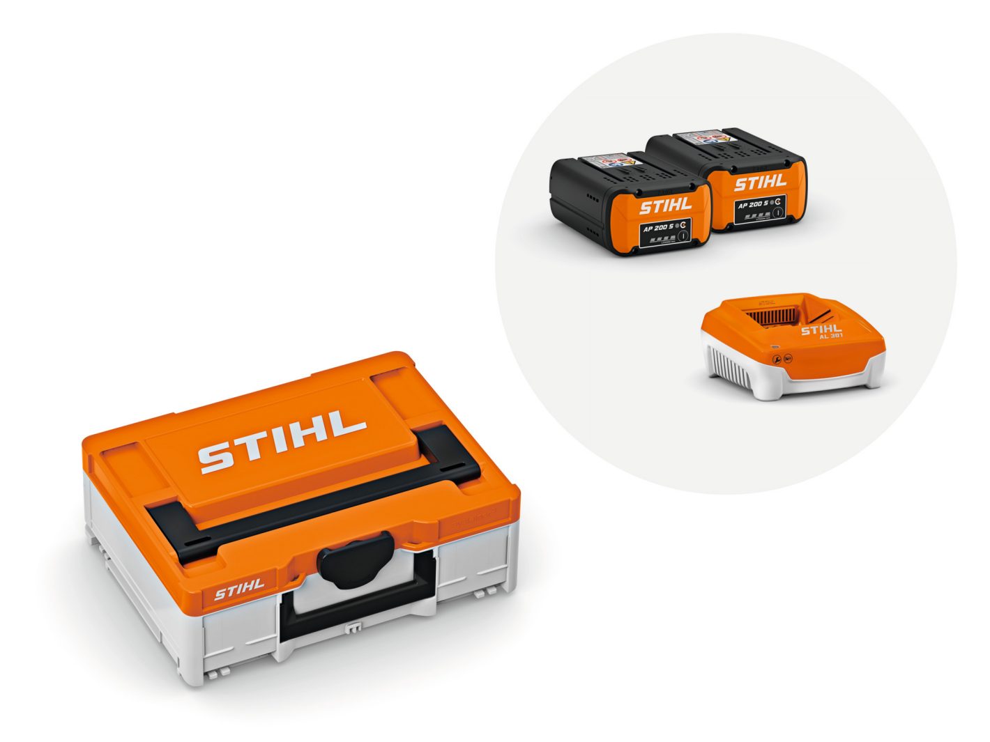 Stihl Power Box 1 Akku Box S mit 2x AP 200 und AL 301