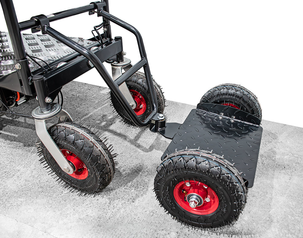 Wematik elektrische Schubkarre Edmonton Plus mit Rückwärtsgang, Motorschubkarre, Transportkarre