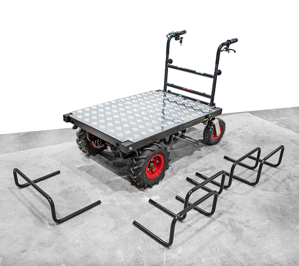 Wematik elektrische Schubkarre Edmonton Plus mit Rückwärtsgang, Motorschubkarre, Transportkarre