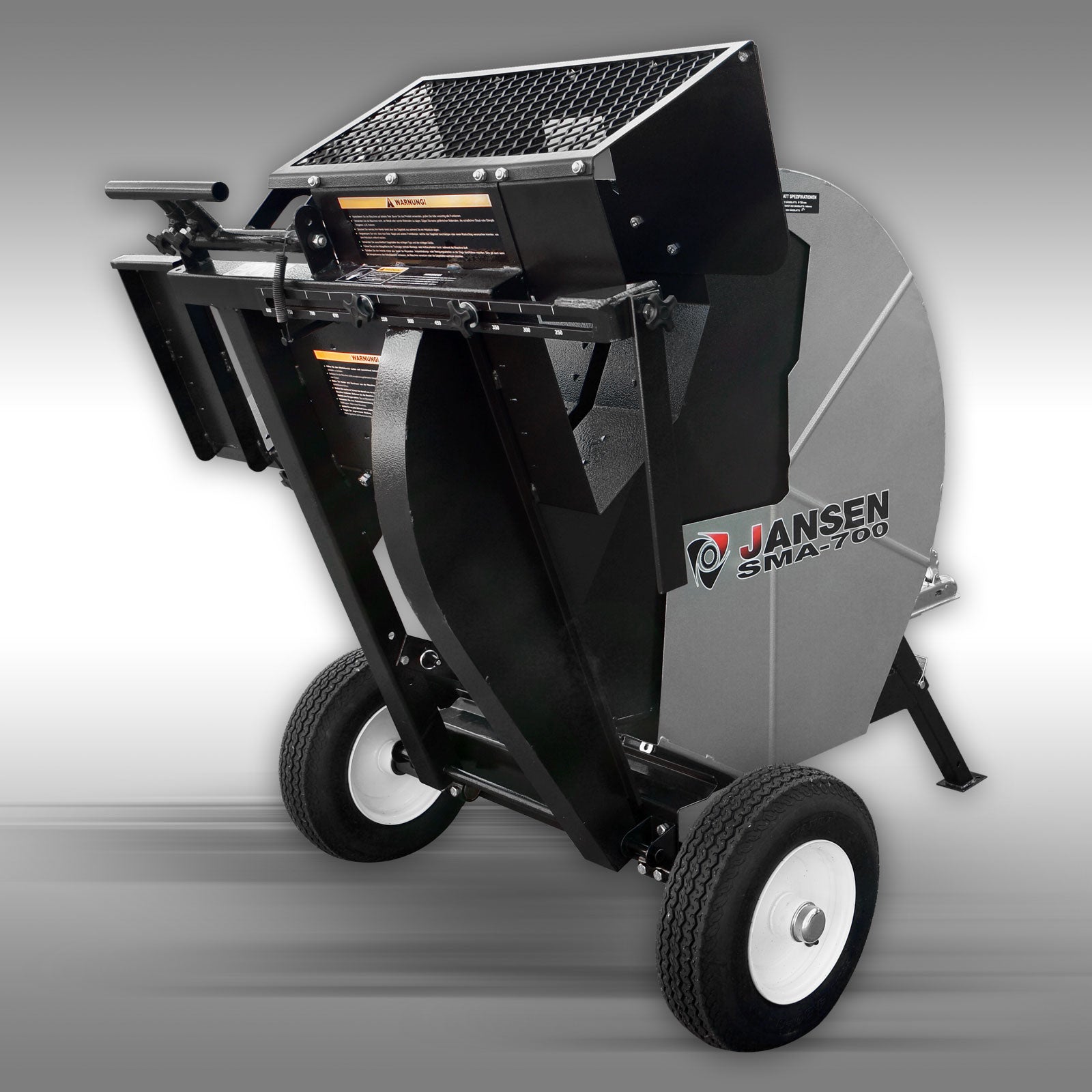 Wippsäge, Brennholzsäge Jansen SMA-700, 700 mm Blatt, Batteriestarter