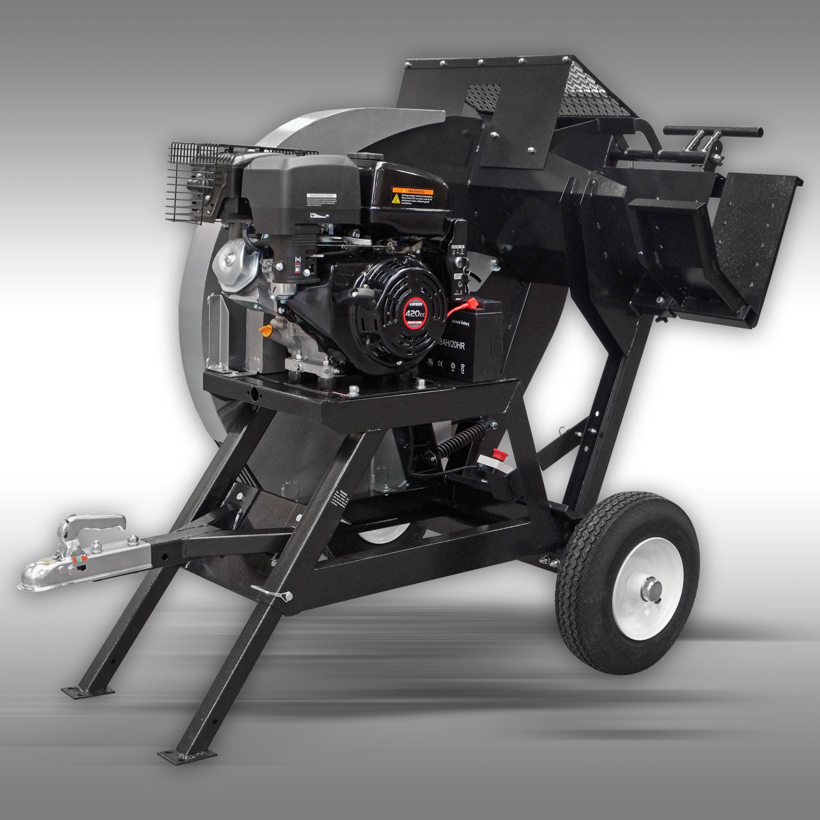 Wippsäge, Brennholzsäge Jansen SMA-700, 700 mm Blatt, Batteriestarter