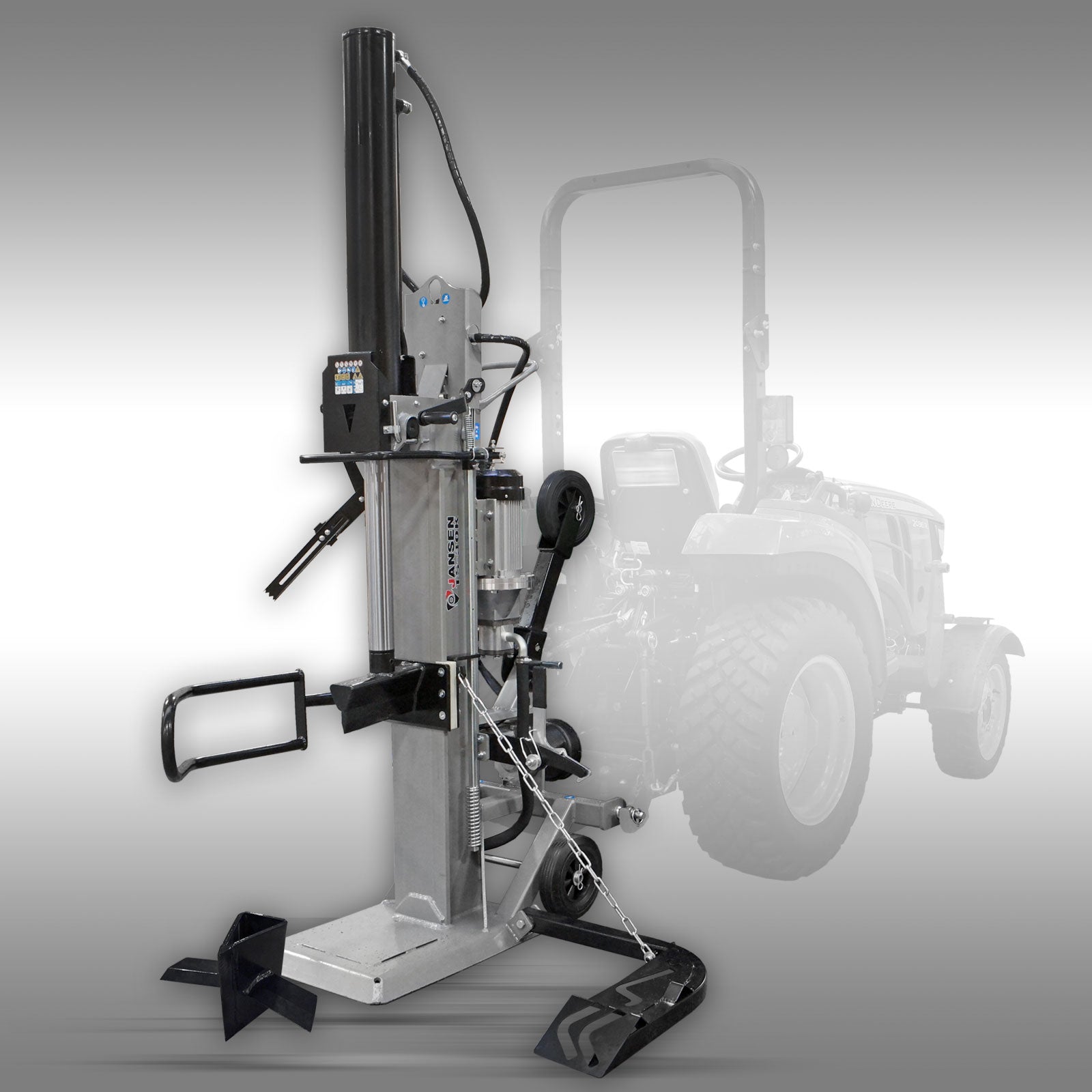 Holzspalter Jansen TS-30K, 30 t Kombi (Zapfwelle+Elektro), Stammheber