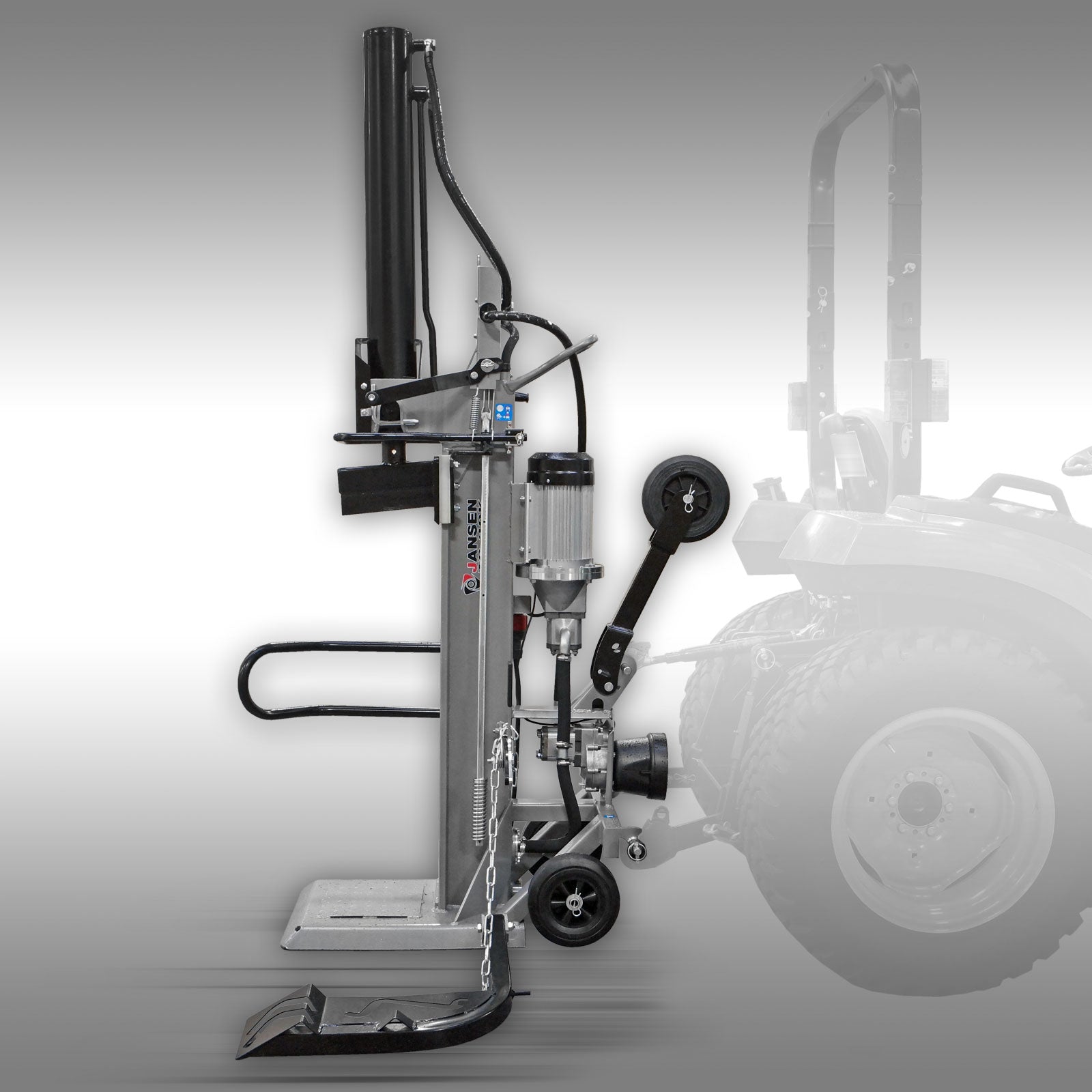 Holzspalter Jansen TS-30K, 30 t Kombi (Zapfwelle+Elektro), Stammheber