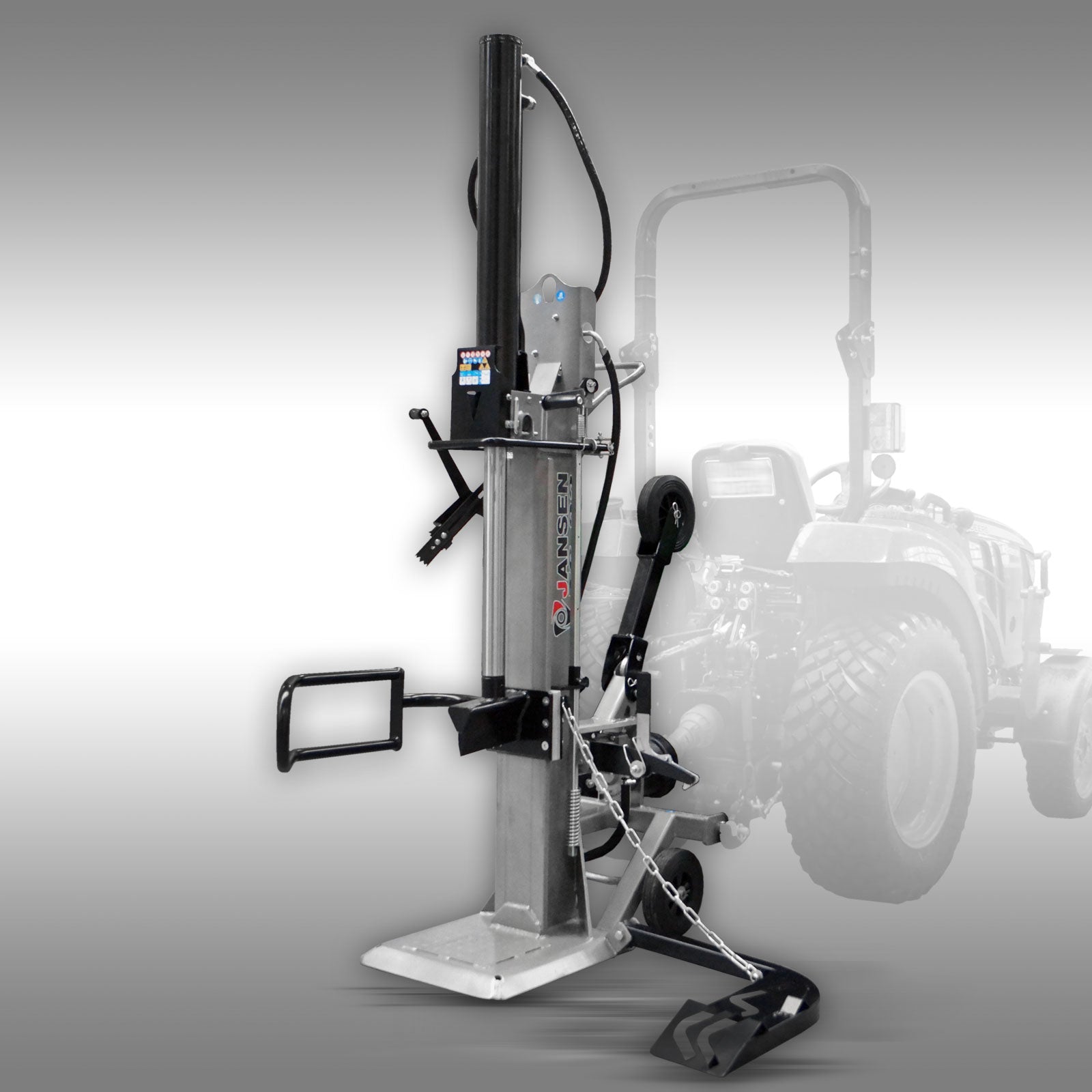 Holzspalter Jansen TS-22, 22 t mit Stammheber, Zapfwellenantrieb