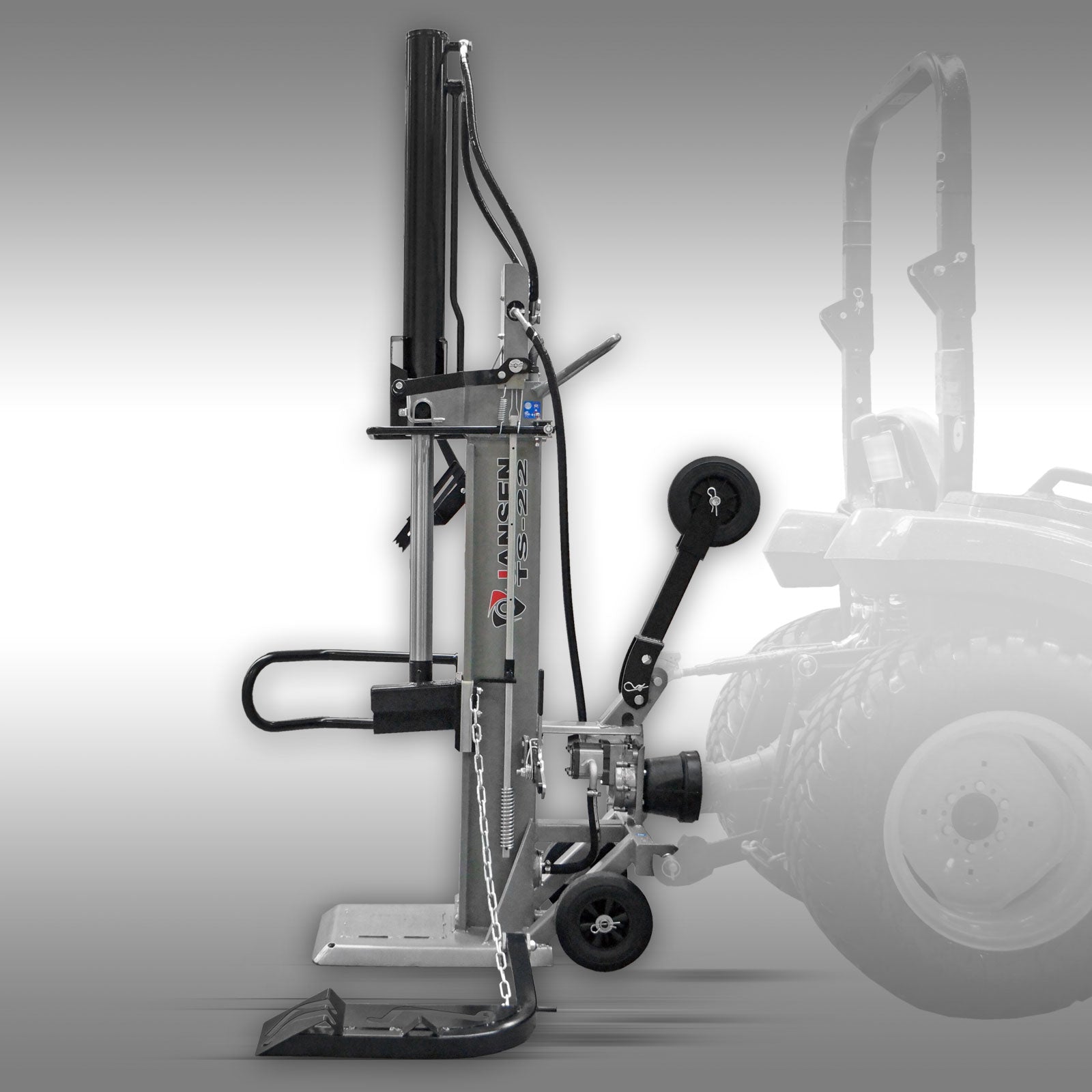 Holzspalter Jansen TS-22, 22 t mit Stammheber, Zapfwellenantrieb