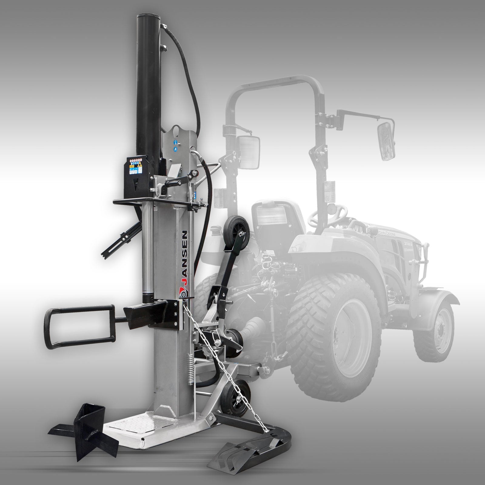 Holzspalter Jansen TS-30, 30 t (Zapfwelle), stehend, inkl. Stammheber