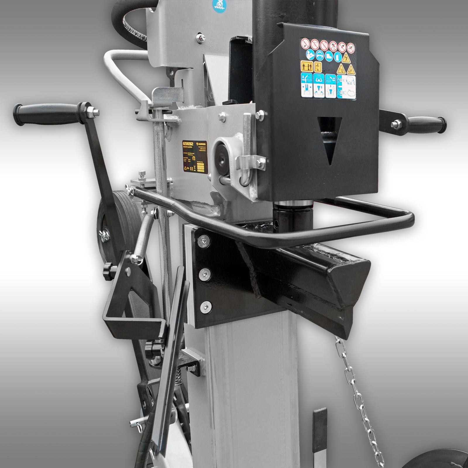 Holzspalter Jansen TS-30, 30 t (Zapfwelle), stehend, inkl. Stammheber