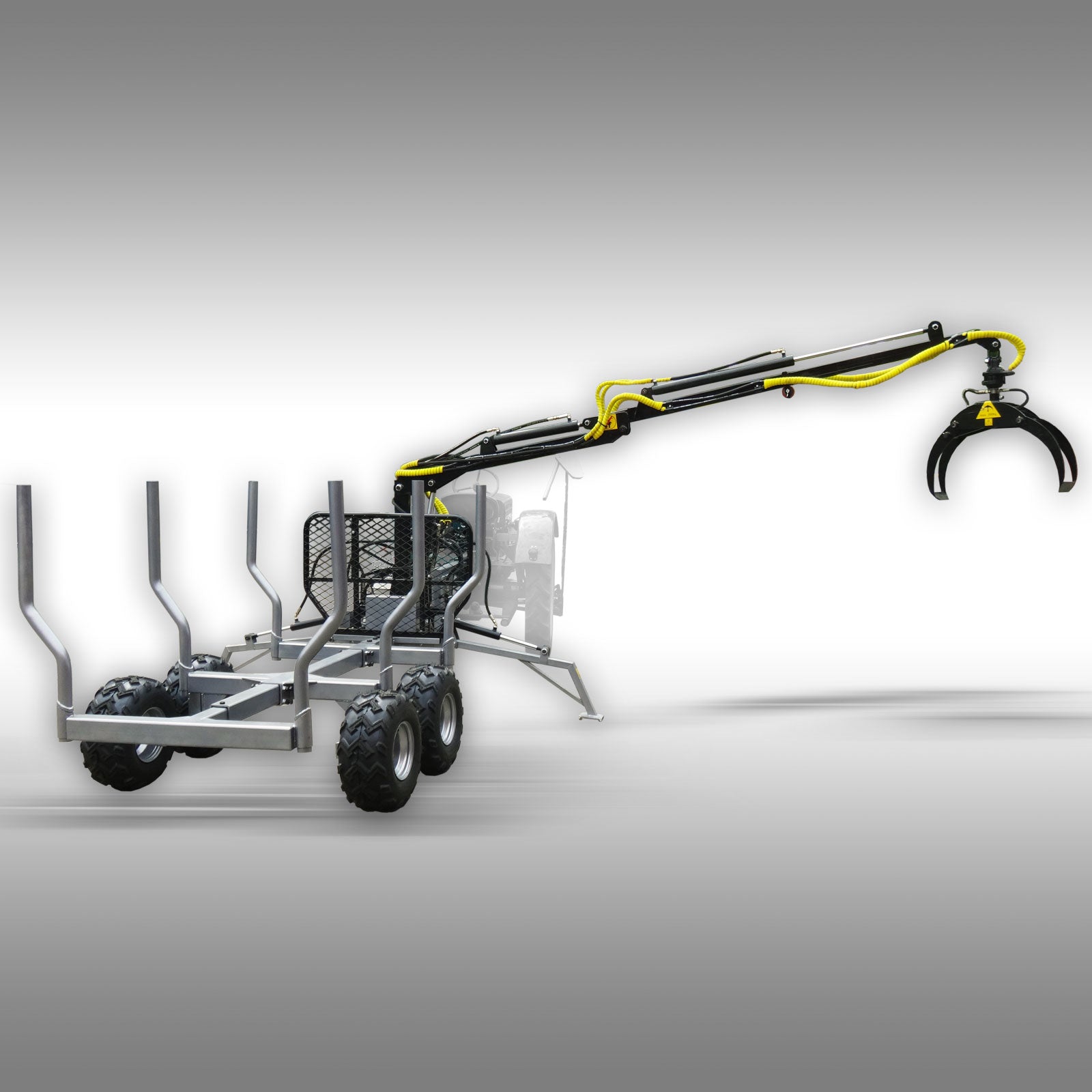 Holzrückewagen Jansen HRW-30, Holzanhänger mit Ladekran