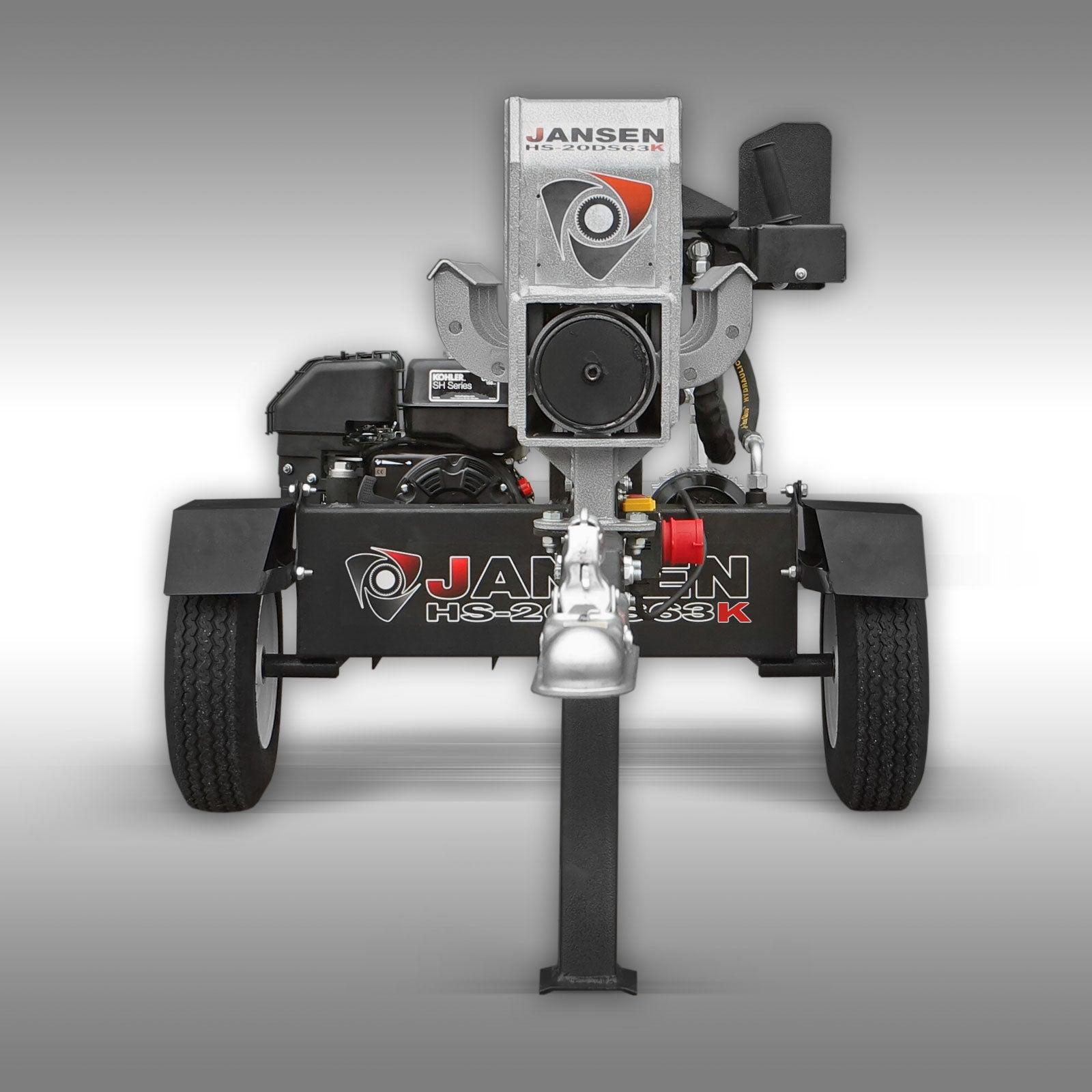 Holzspalter Jansen HS-20DS63K Benzin+Elektromotor, 20 t, 63 cm, Doppelspalter