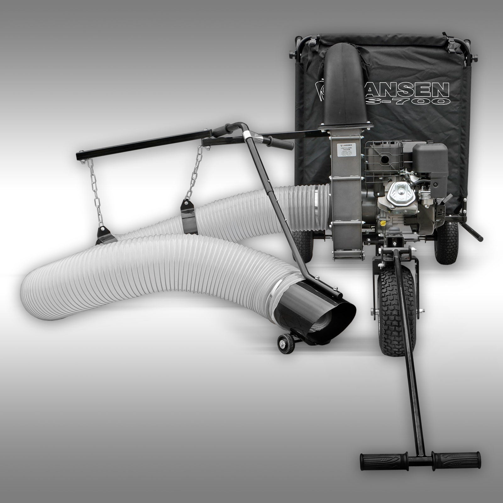 Laubsauger Jansen LS-700, Zugdeichsel, Blattsauger, Laubbläser, Anhänger