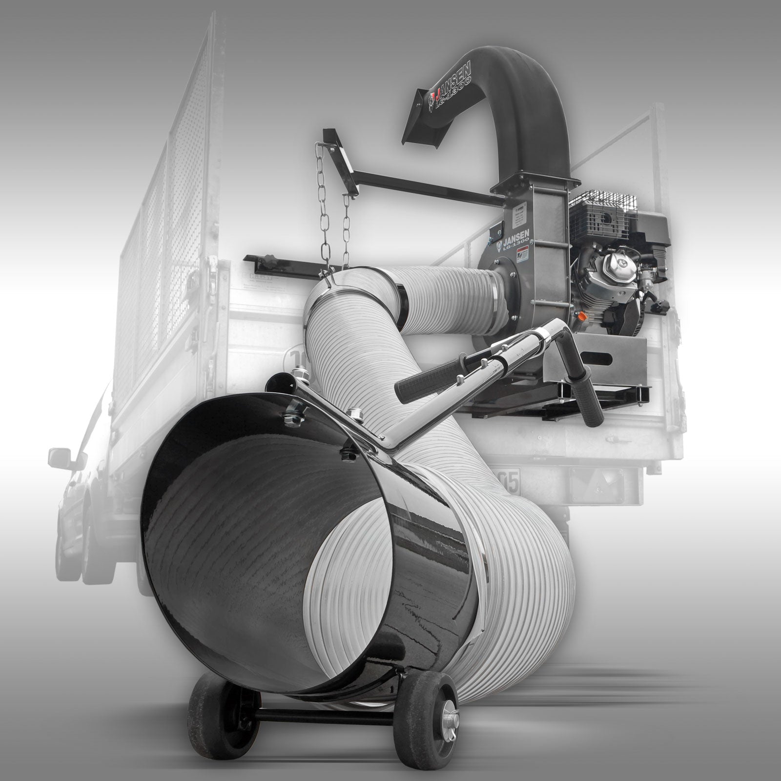 Laubverladegebläse Jansen LG-1300, Laubsauger, Laubbläser, Anbaurahmen