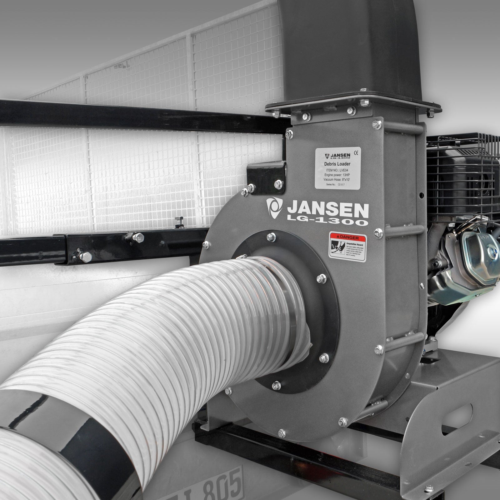 Laubverladegebläse Jansen LG-1300, Laubsauger, Laubbläser, Anbaurahmen