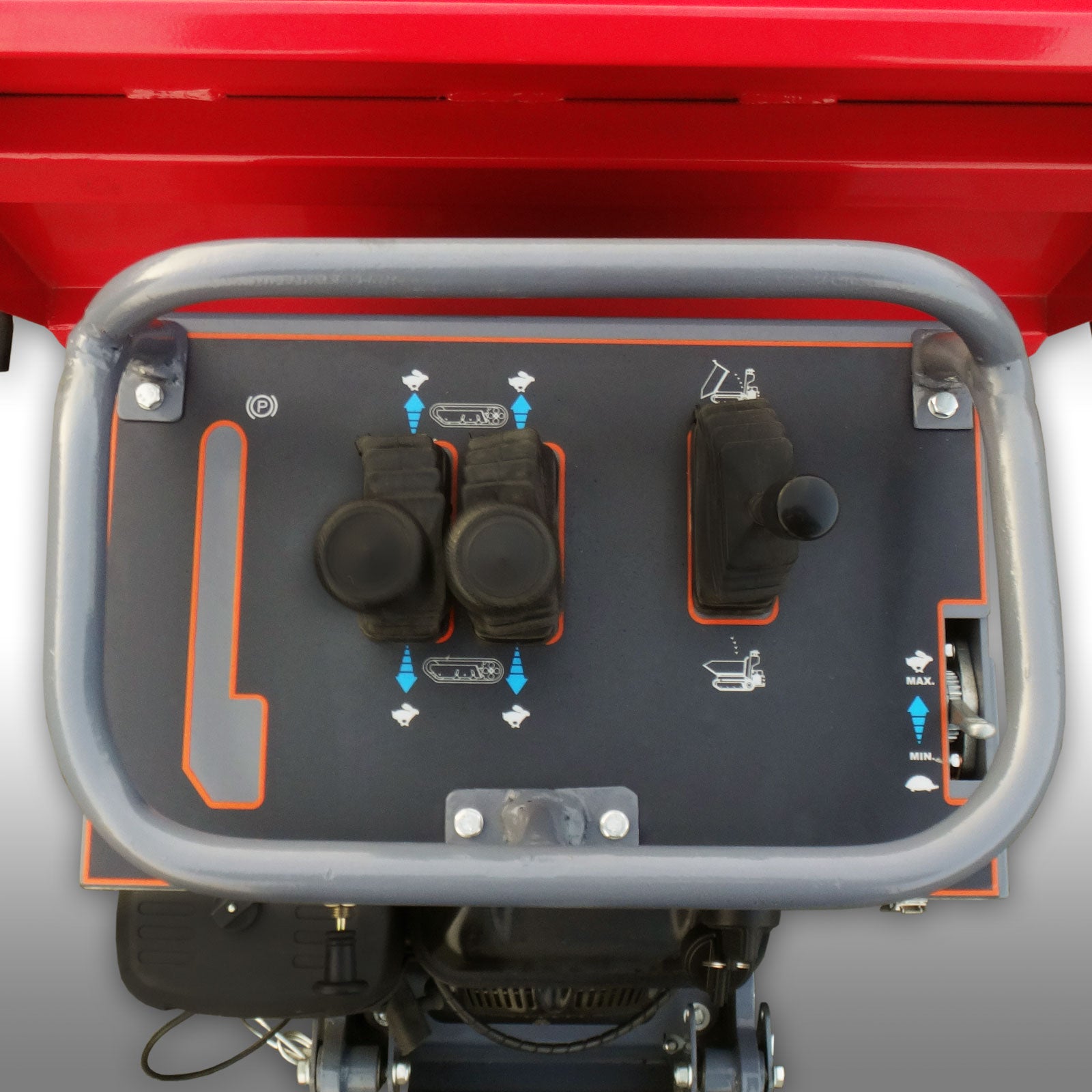 Raupendumper Jansen RD-1000, Kettendumper Motordumper, 3 Seiten-Kipper