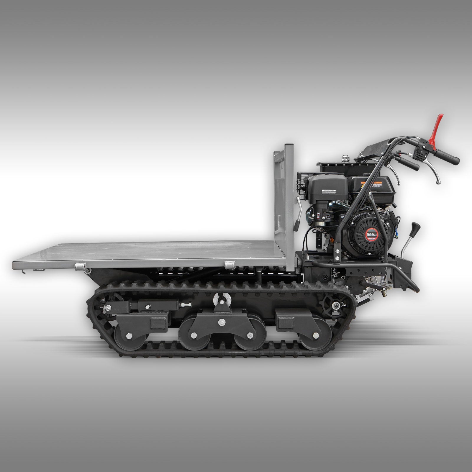 Raupendumper Jansen RD-800, hydr. Mulde,Flachmulde,15 PS, Kettendumper