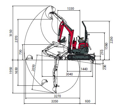 Yanmar Minibagger ViO12-2A