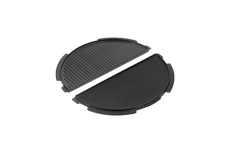 Big Green Egg Halbrunde Grillplatte aus Gusseisen