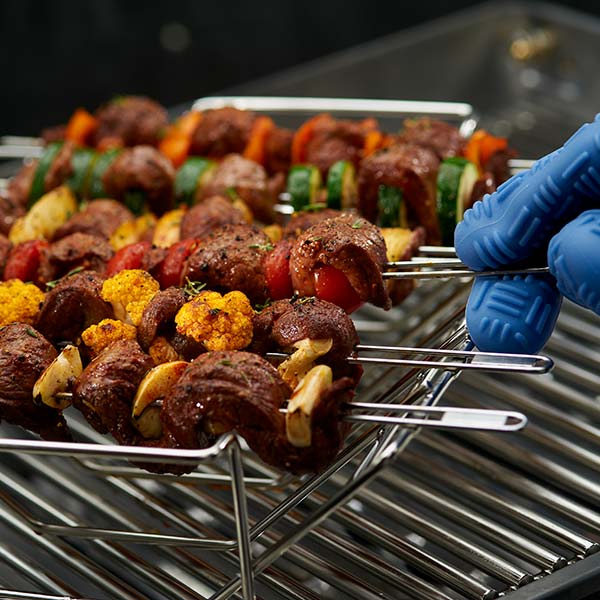 Broil King Multigestell: Bratenkorb, Rippchenhalter und Spießgestell