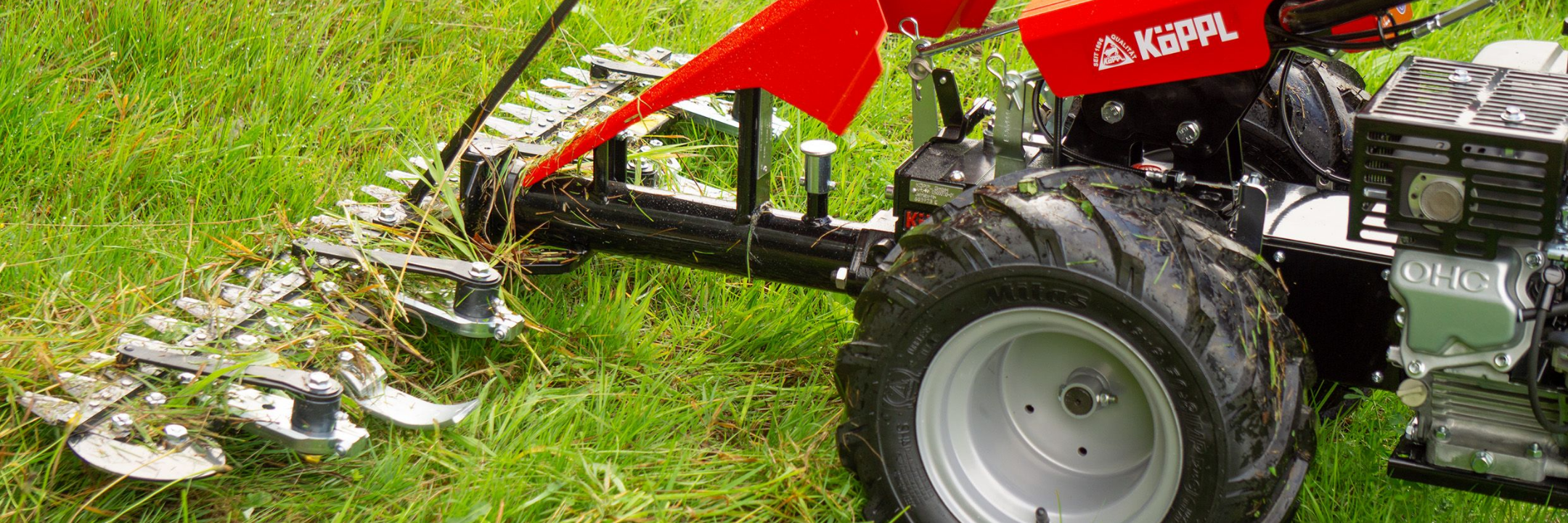 Einachstraktoren mit Balkenmäher