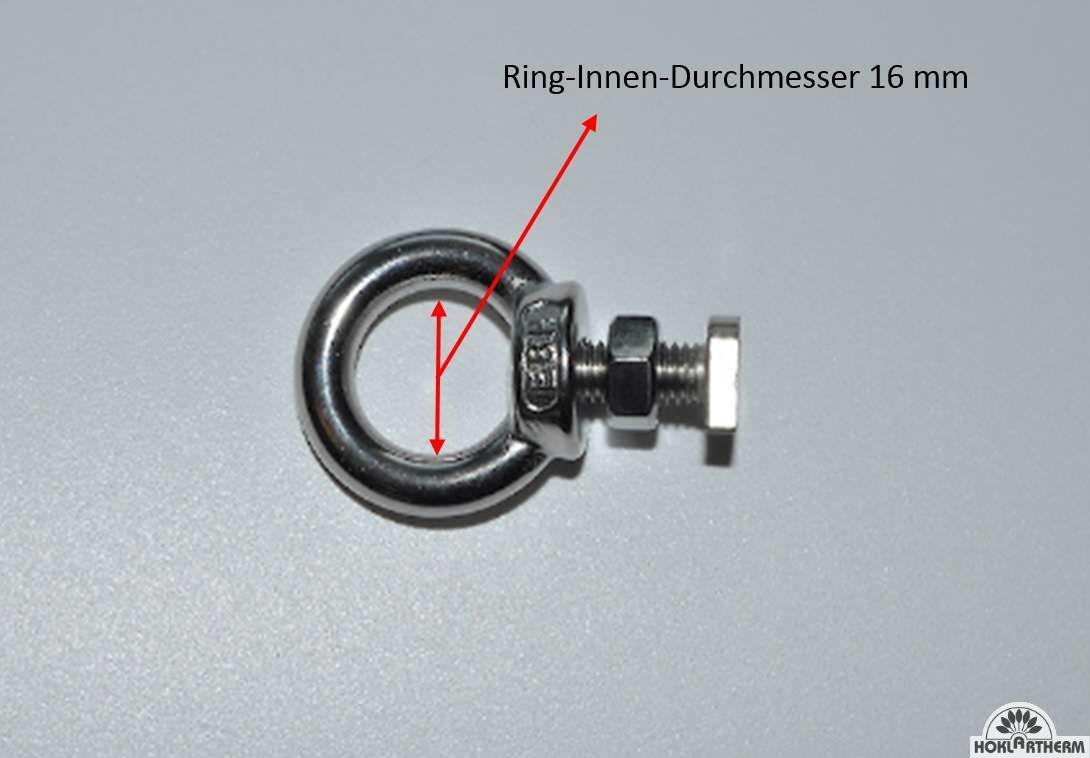 Ring-Ösenkombination aus Edelstahl