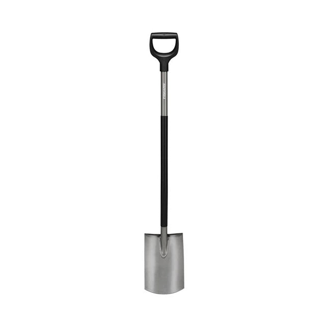 Fiskars Ergonomic Gärtnerspaten rund, grau