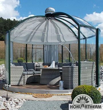 Hoklartherm Beschattung -DACH- für Pavillon Rondo "HOKLAR-Sun"