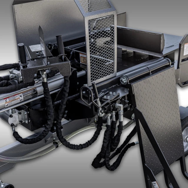 JANSEN® SHS-20L55T Schichtholzspalter, 20 Tonnen, Zapfwellenantrieb & Stammheber