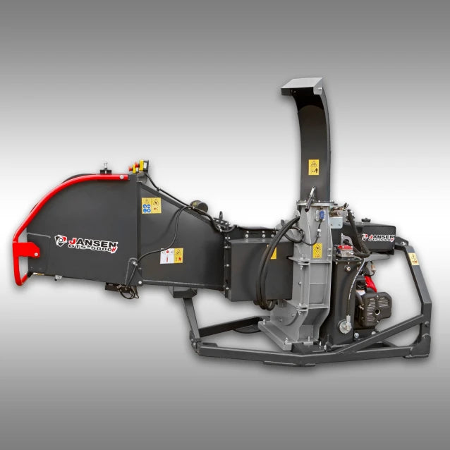 Jansen GTS-5000H Gartenschredder Benzinbetriebener Profi-Häcksler mit hydraulischem Einzug, HONDA GX690H & Anti-Stress-Funktion