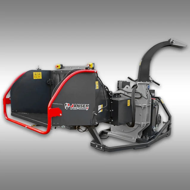 Jansen GTS-5000H Gartenschredder Benzinbetriebener Profi-Häcksler mit hydraulischem Einzug, HONDA GX690H & Anti-Stress-Funktion