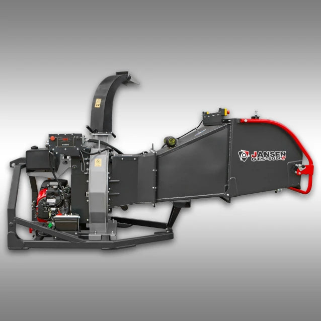 Jansen GTS-5000H Gartenschredder Benzinbetriebener Profi-Häcksler mit hydraulischem Einzug, HONDA GX690H & Anti-Stress-Funktion